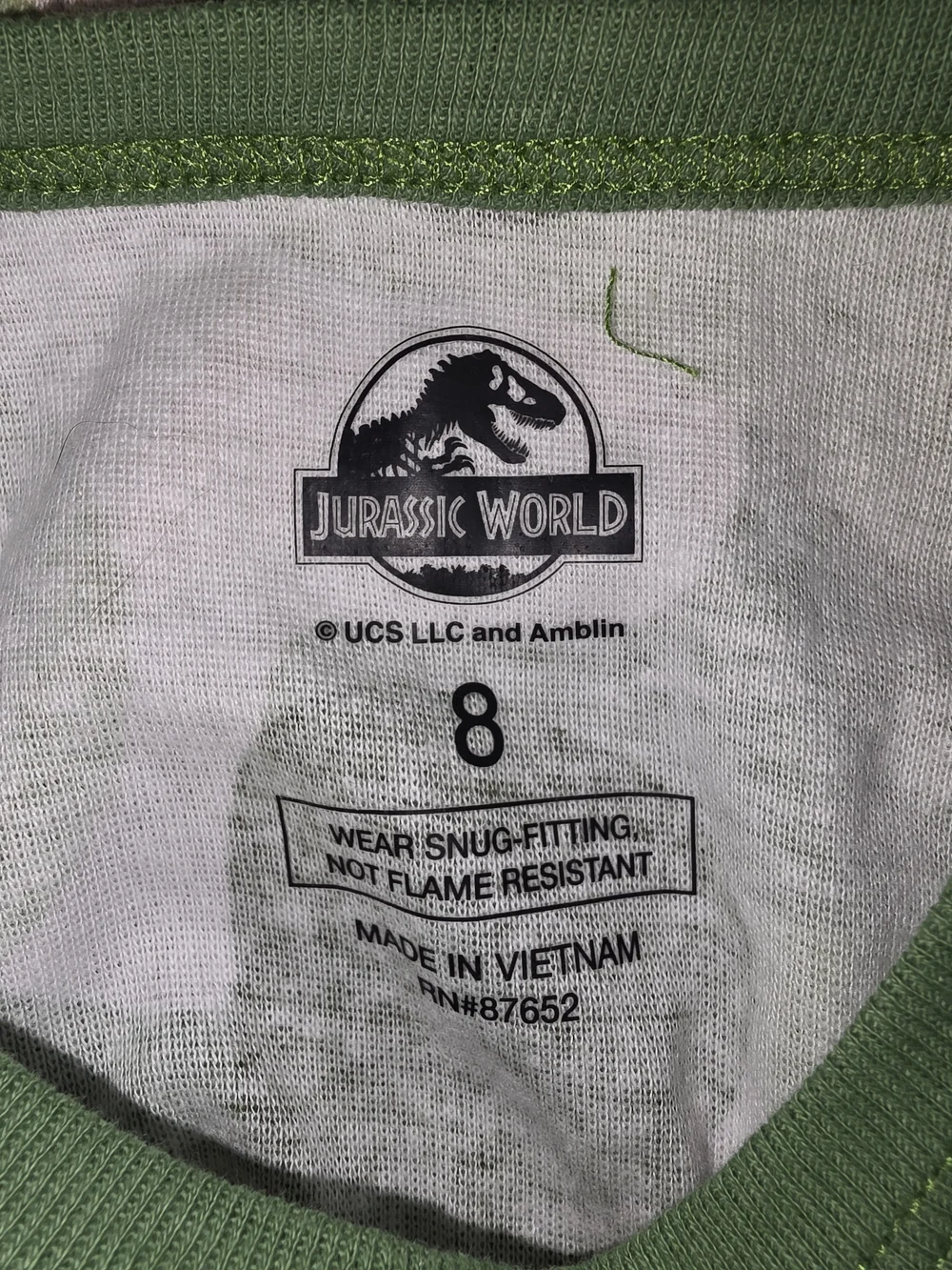 Jurassic World Green Camo Kids Pajama Set